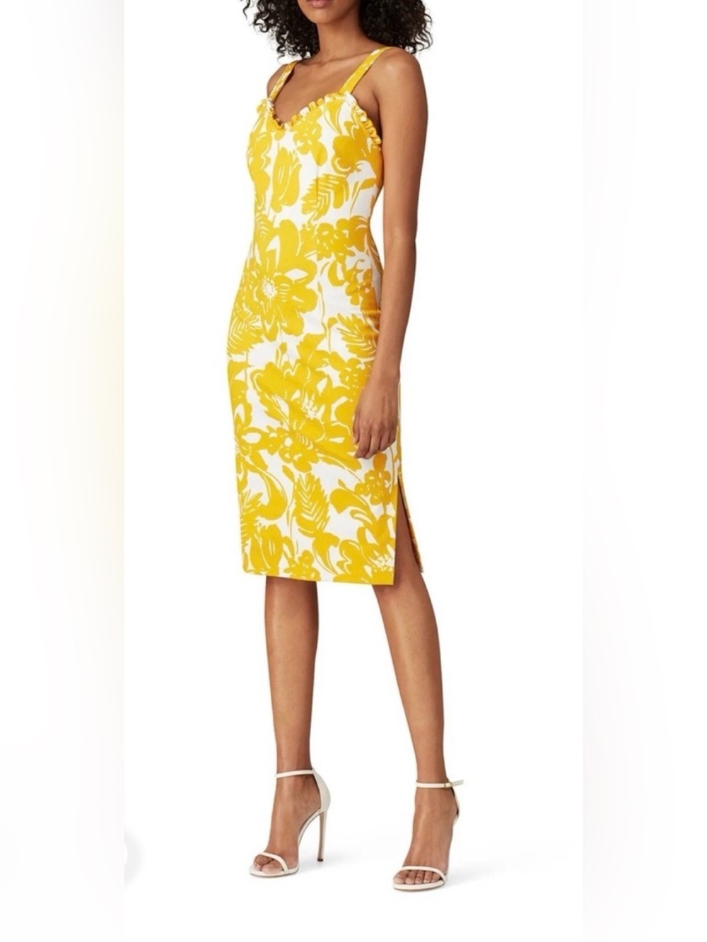 Trina Turk Yellow & White Floral Dress size 4